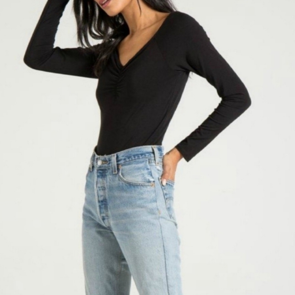 n: Philanthropy Off the Shoulder Black Harriet Top - Picture 6 of 12